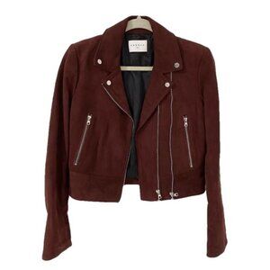Sandro Paris Suede Leather Jacket Size 1/M